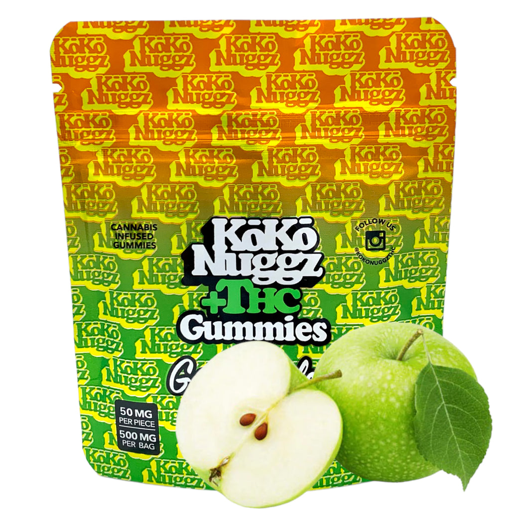 Koko Green Apple 1000mg THC Gummies Vegan Gummies 10 Count – MedPlex