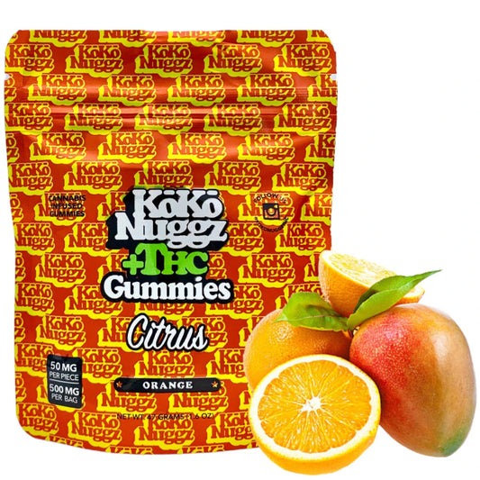 Koko Orange Mango Delta-8 THC Gummies Vegan Gummies 500mg 10 Count