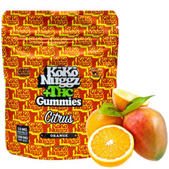 Koko Citrus Strawberry 1000mg THC Gummies Vegan Gummies 10 Count