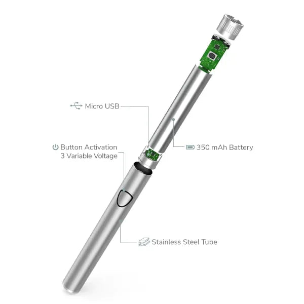 iKrusher Stainless Steel 510 Thread Battery Vape Pen 350mAh