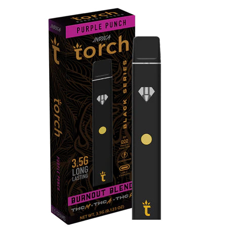Burnout Black Purple Punch Indica Torch THC-P Disposable Vape Pen 3.5g