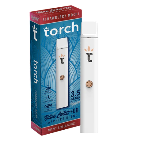 Blue Lotus Strawberry Mochi Hybrid Torch Delta 9 THC Disposable Vape Pen 3.5g