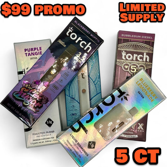 Torch Promo Pack 5 THC Disposables